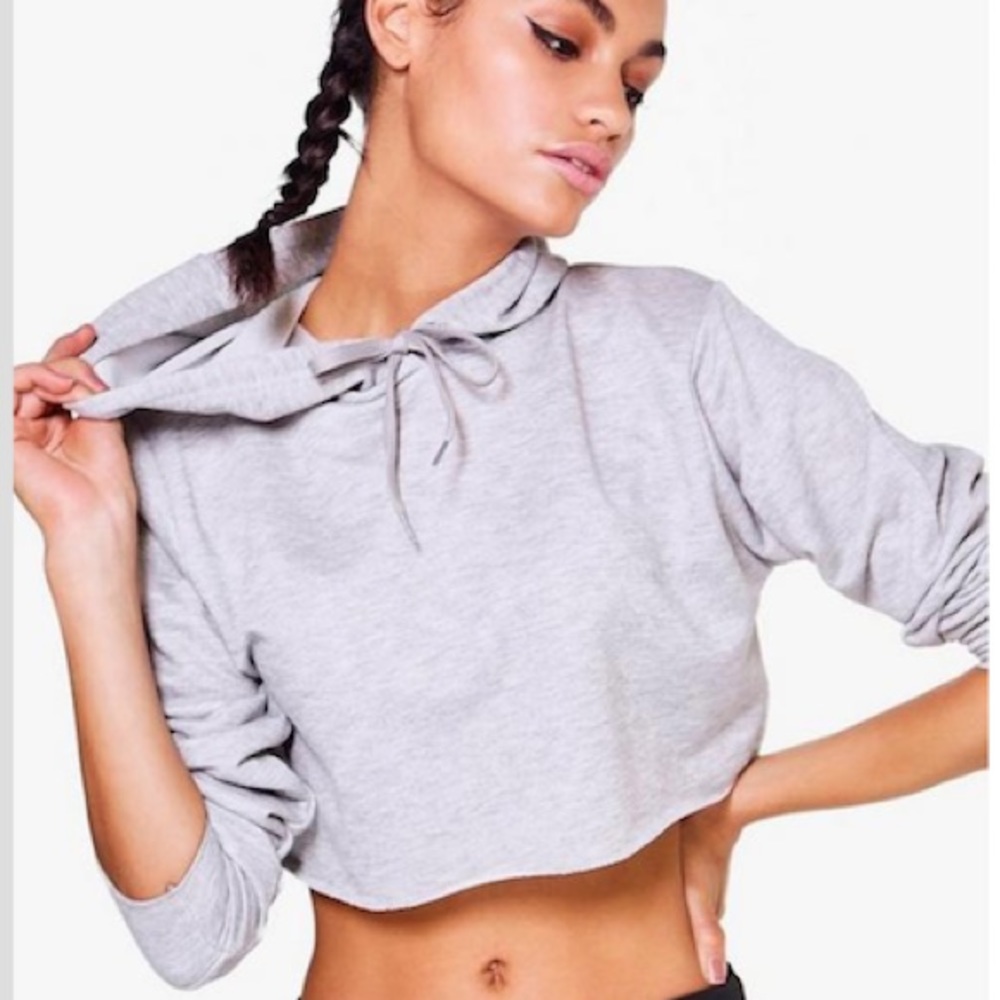 Boohoo cropped grey sweatshirt